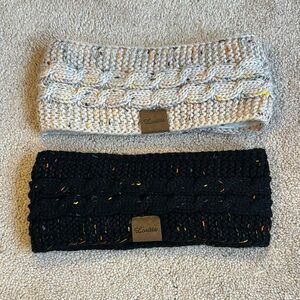 Loritta Knit Headbands - Black and Cream